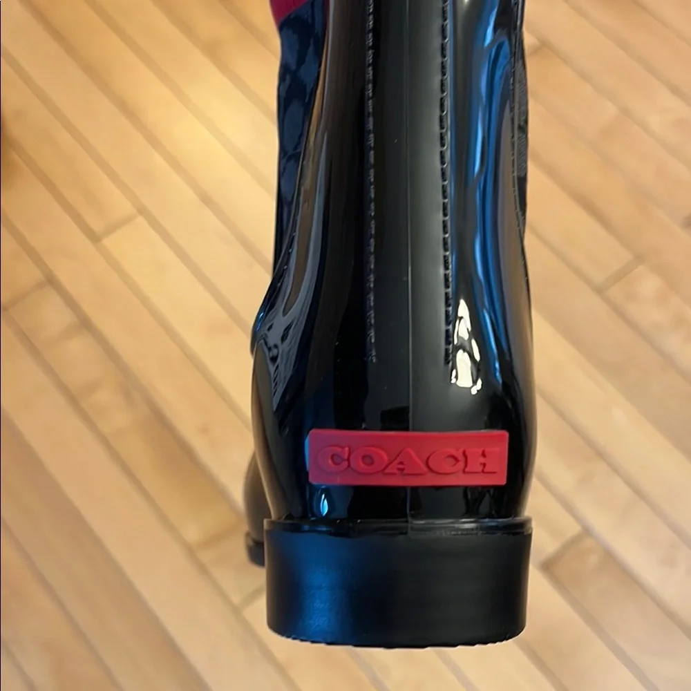 Coach Black and Gray Rain Boots - Picture 7 of 10